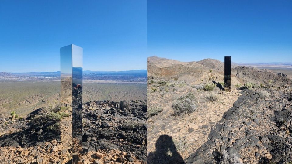 pictured is the monolith that appeared in Las Vegas.