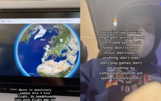 pictured are people raw dogging flights