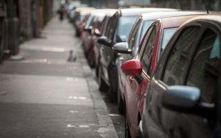 pictured are cars parallel parking