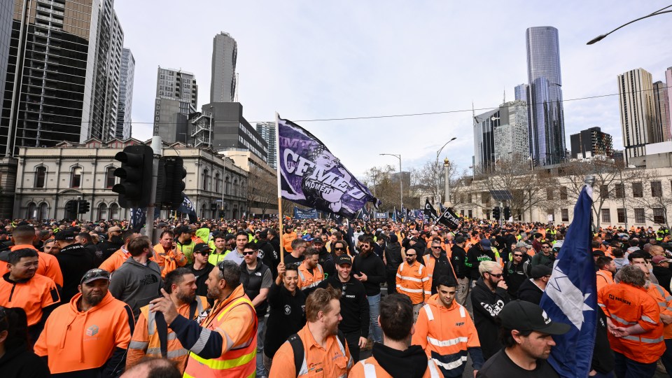 CFMEU protest
