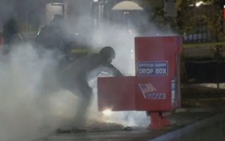 Ballot box fire