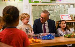 Anthony Albanese childcare children