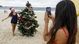 Christmas Bondi beach