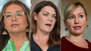 Mehreen Faruqi, Sarah Hanson-Young and Larissa Waters