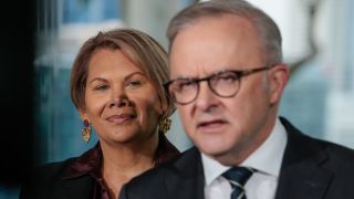 Dorinda Cox and Anthony Albanese
