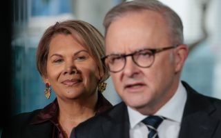 Dorinda Cox and Anthony Albanese